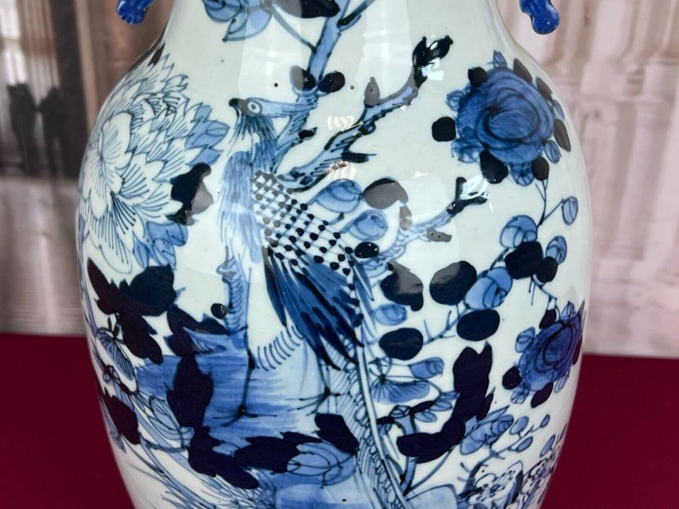 ANTIKE CHINA VASE AUS PORZELLAN PARADIES VOGEL 44cm - Versand kostenlos - Wir sind für Sie da lokal in 86830 Schwabmünchen oder online ARTHOME24 in Schwabmünchen