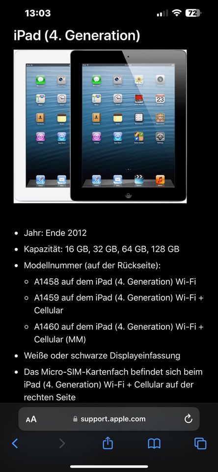 iPad (4.Generation) von 2012 mit 128 GB in Dresden