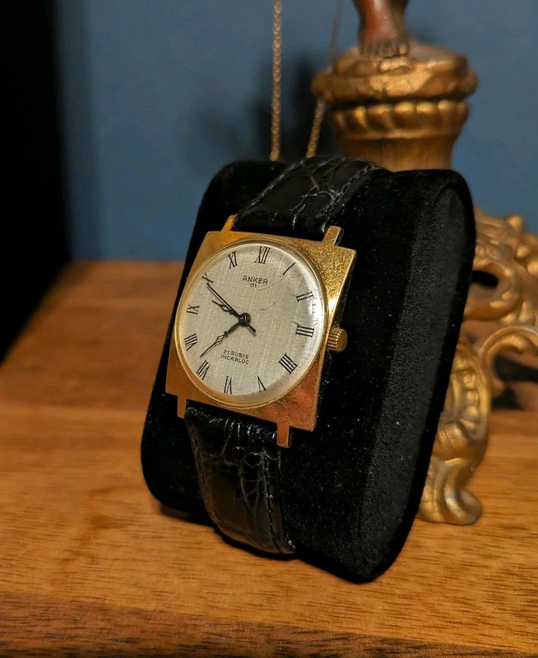 Anker 01 Incabloc mechanische Uhr Vintage Unisex Gold in Salzgitter