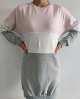 Longpullover pulloverkleid grau rosa weiß. Hoodie gr. 34-38 longs Obergiesing-Fasangarten - Obergiesing Vorschau