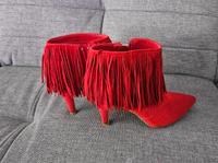 Rote High Heels mit Fransen Altona - Hamburg Bahrenfeld Vorschau