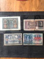 4 Stck. Banknoten, Reichsbanknoten, Reichsmark, Kronen Baden-Württemberg - Achern Vorschau