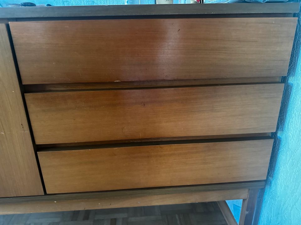 Vintage Sideboard- Mid Century- 60er-70er- Teak Furnier Retro in Neuss