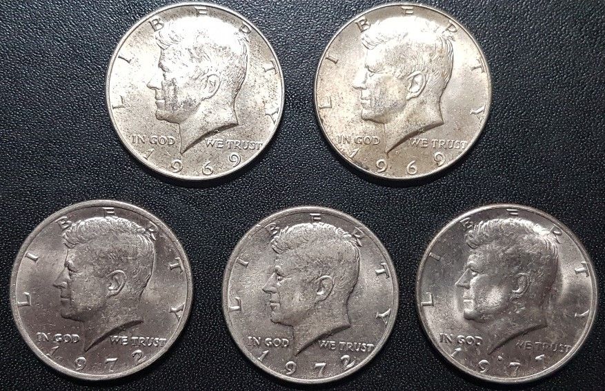 Silbermünzen, Münzen USA, Dime Quarter, Half, Dollar in Darmstadt