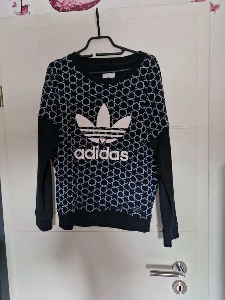 Adidas Originals Pullover Sweater Gr. XS/S Sternchen schwarz weiß in Geldern