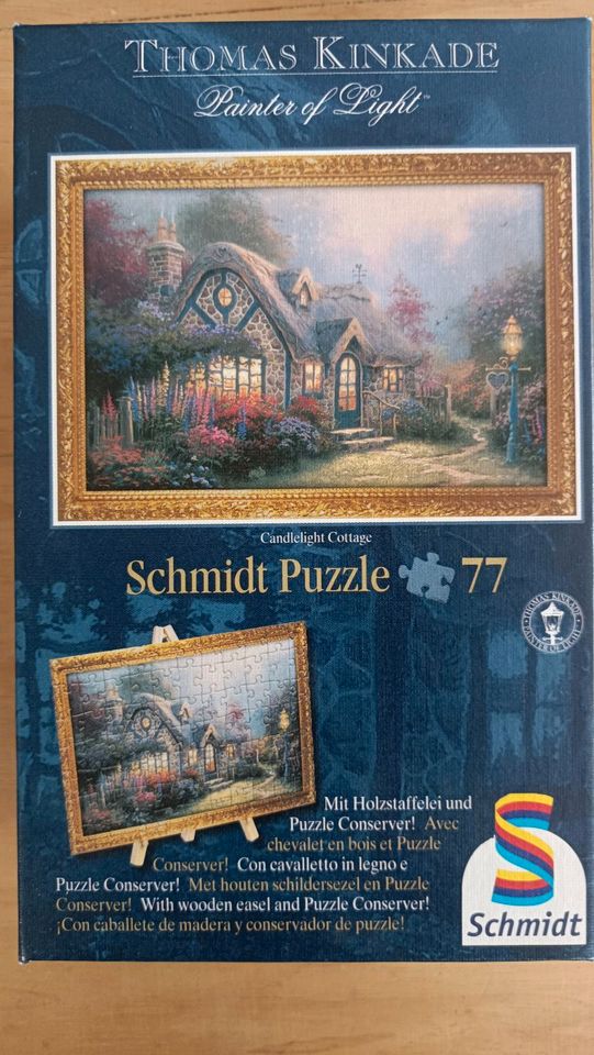 Thomas Kinkade Puzzle mit Staffelei - Candlelight Cottage in Frankfurt am Main