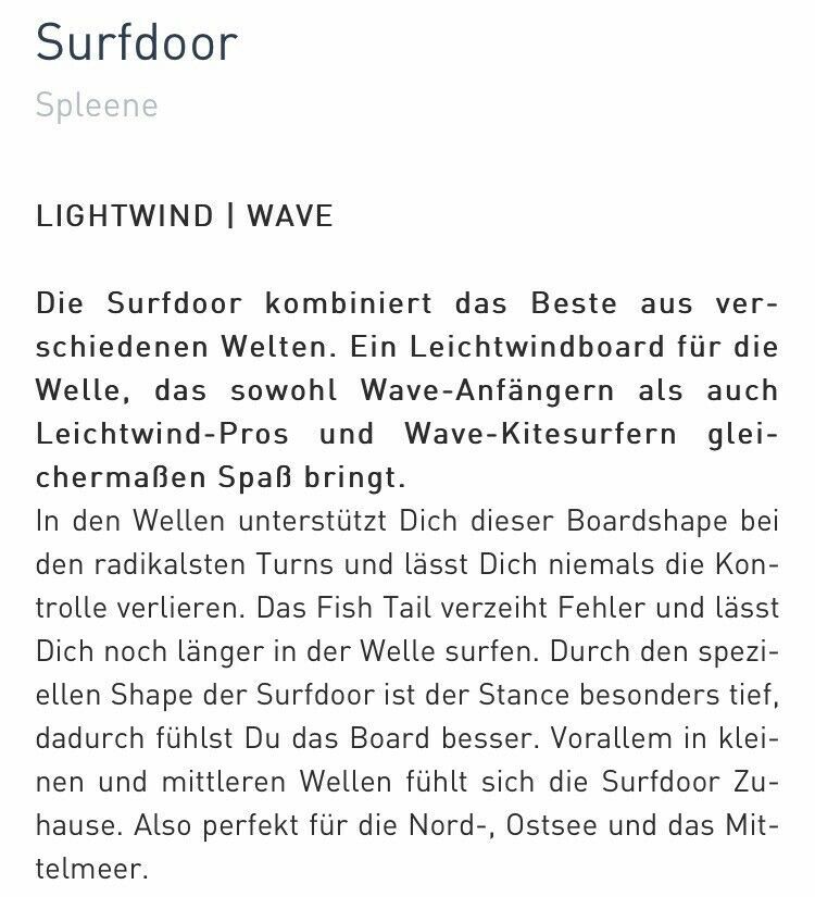 Kiteboard Spleene Surfdoor 5‘1 Waveboard in München