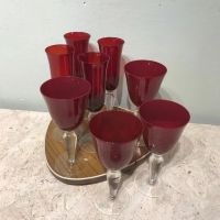 8er Set Gläser Rot Weinglas Sektglas vintage Kelch Gläserset Glas Nürnberg (Mittelfr) - Mitte Vorschau