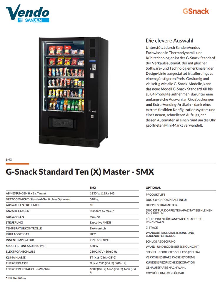 Neu/OVP,Warenautomat GSnack 10 Indoor, SandenVendo in Saarbrücken