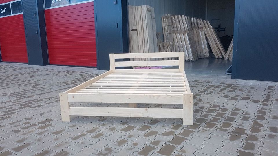 200x200 cm Neue Holzbett Massivholz inklusive Lattenrost Bett in Schweitenkirchen