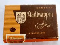 Kleine alte Pappschachtel - 10 Zigarillos - Hamburg  Stadtwappen Sachsen - Radebeul Vorschau