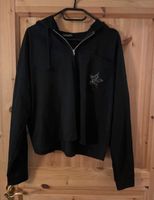 Damen Sweatshirtjacke Schwarz Steinchen Glitzer Stern mit Kapuze Niedersachsen - Scharnebeck Vorschau