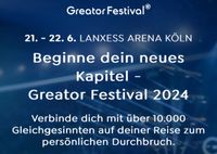 Ticket fürs Greator Festival Köln abzugeben Sachsen-Anhalt - Quedlinburg Vorschau
