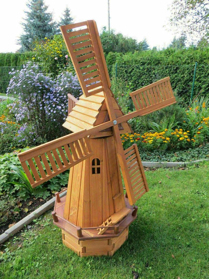 Windmühle Achteck 148 cm hoch, Neu,Kiefernholz, incl. Versand in Wimmelburg