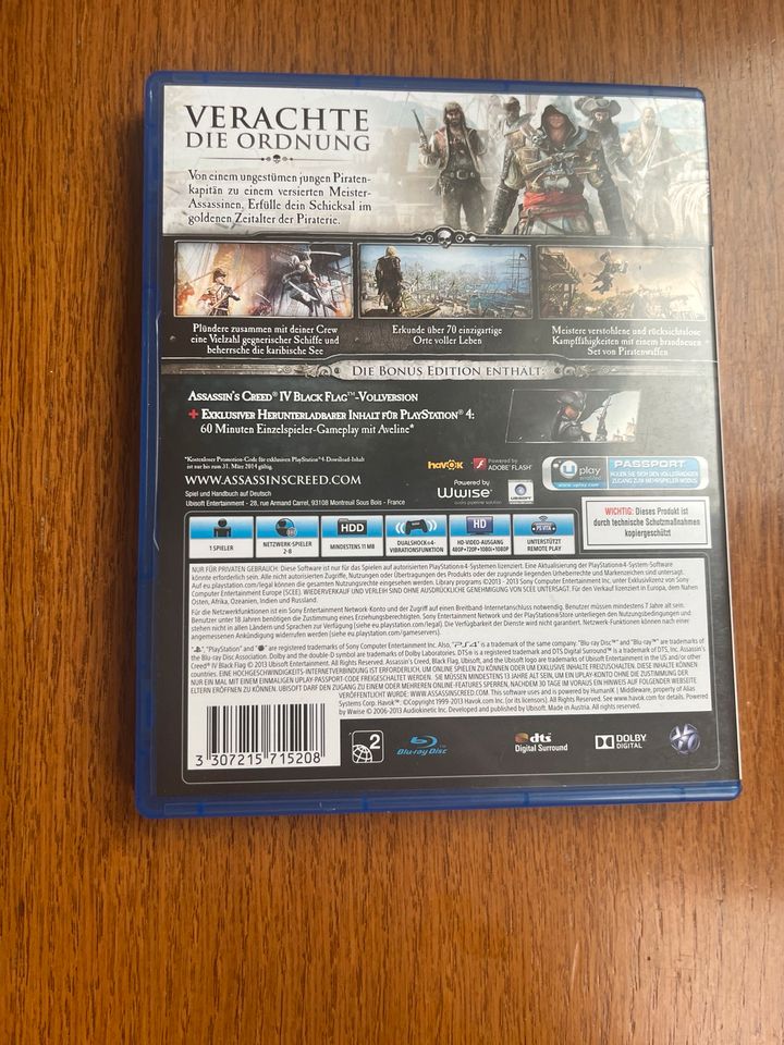 Assassins Creed IV Black Flag Playstation 4 Exclusive Edition in Emmerich am Rhein