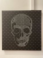 2x Leinwand Schädel Totenkopf schwarz mit Glitzersteinchen 55x55 Bayern - Forchheim Vorschau