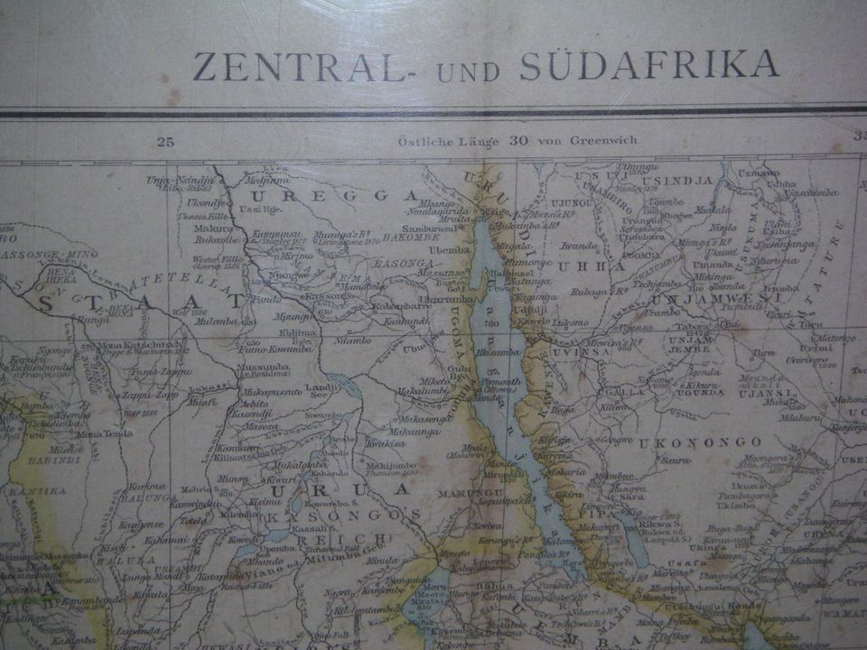 3 Afrika-Landkarten um 1890 , gerahmt unter Plexiglas in Katlenburg-Lindau