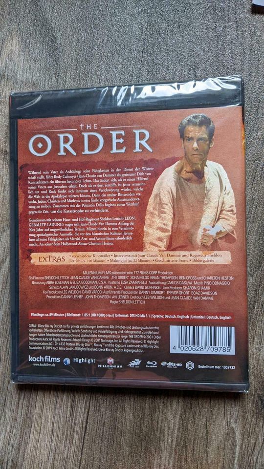 The Order Blu Ray Jean Claude Van Damme neu in Kamp-Lintfort