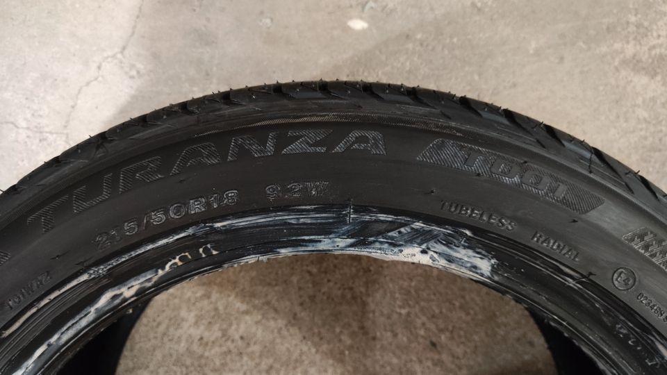 4 x Sommerreifen Bridgestone Turanza 215/50 R18 92W Nagelneu !!! in Berlin