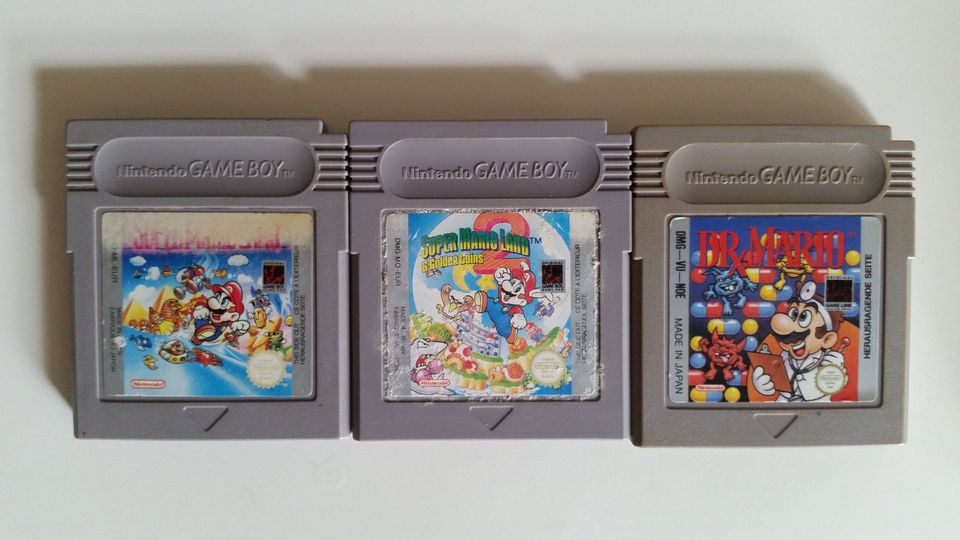 Gameboy Classic Transparent + Spiele Dr. Mario, Super Mario World in Berlin