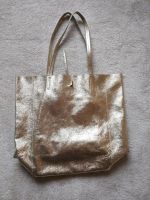 Metallic Gold Echtleder Shopper Tasche Schultertasche Bayern - Icking Vorschau