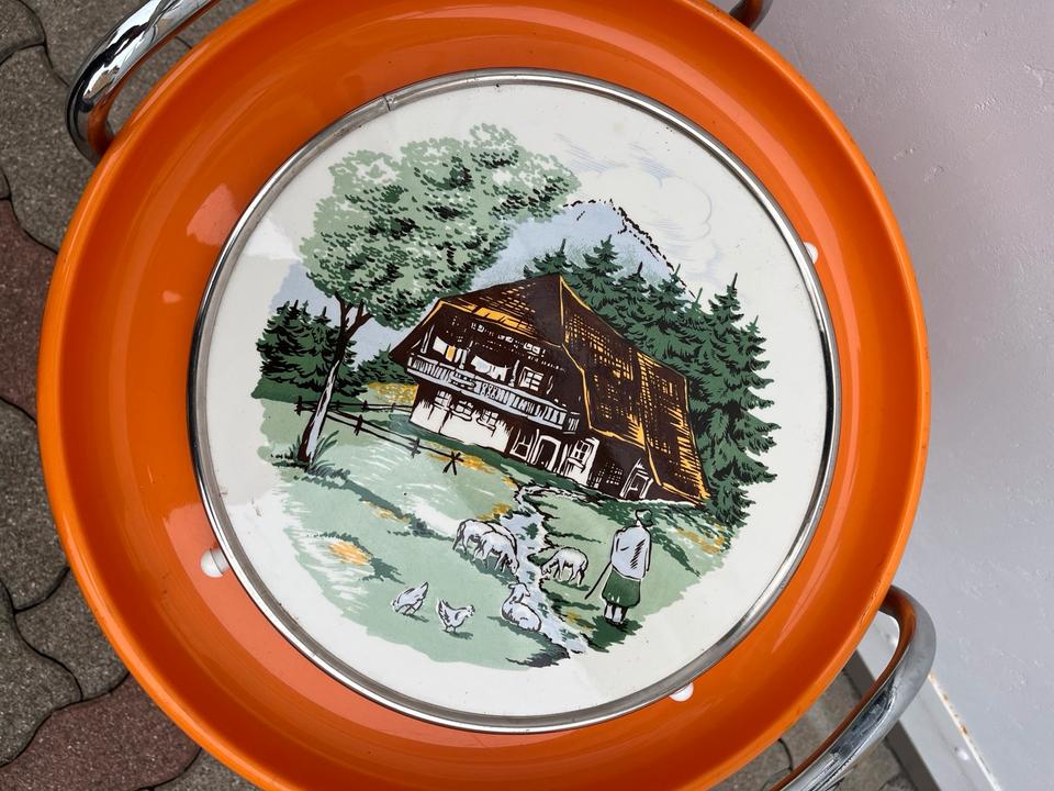 Kuchenplatte Tortenplatte Schwarzwald, drehbar 50er 60er Jahre in Konstanz