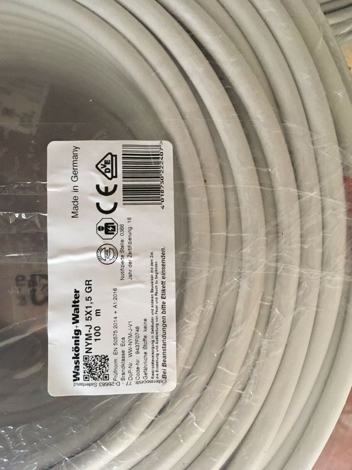 NYM 5x1,5 Kabel 100m 50m Ring Waskönig+Walter Frische Ware in  Nordrhein-Westfalen - Preußisch Oldendorf | Heimwerken. Heimwerkerbedarf  gebraucht kaufen | eBay Kleinanzeigen ist jetzt Kleinanzeigen