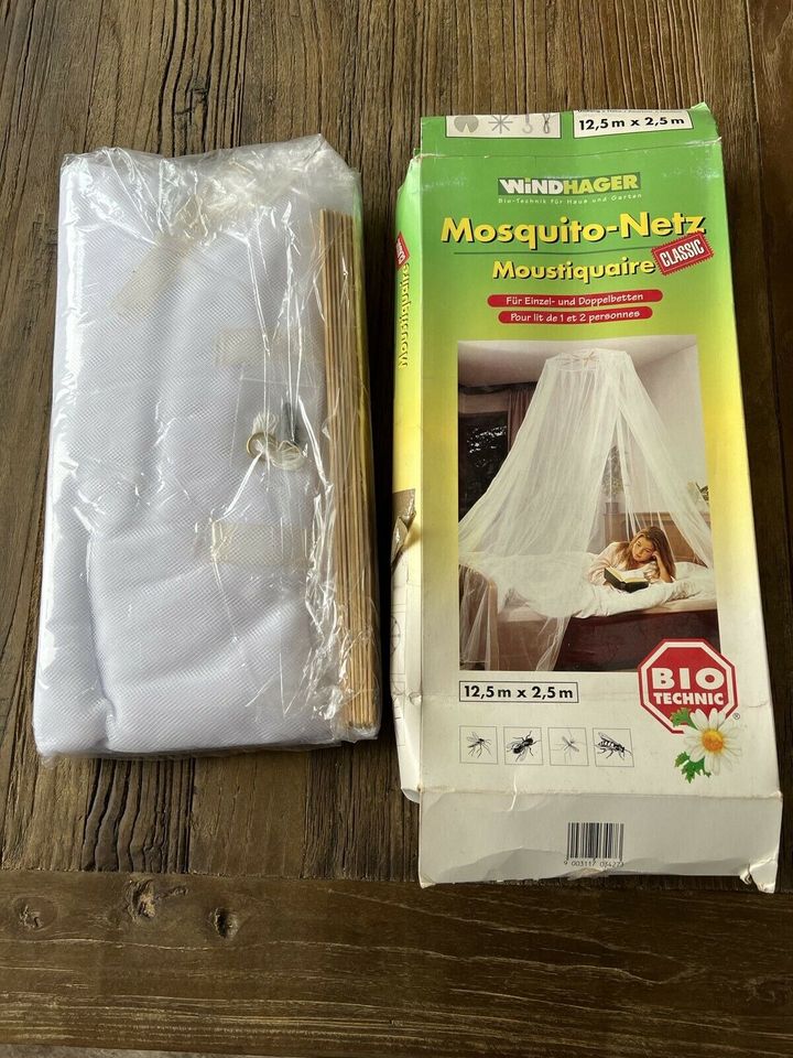 NEU! Windhager: Weißes Mosquito Netz in Größe 12,5 x 2,5 m in Müden