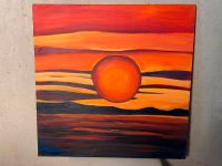 Gemälde 60x60 Sonnenuntergang Bild Leinwand Landschaft rot orange Berlin - Mitte Vorschau