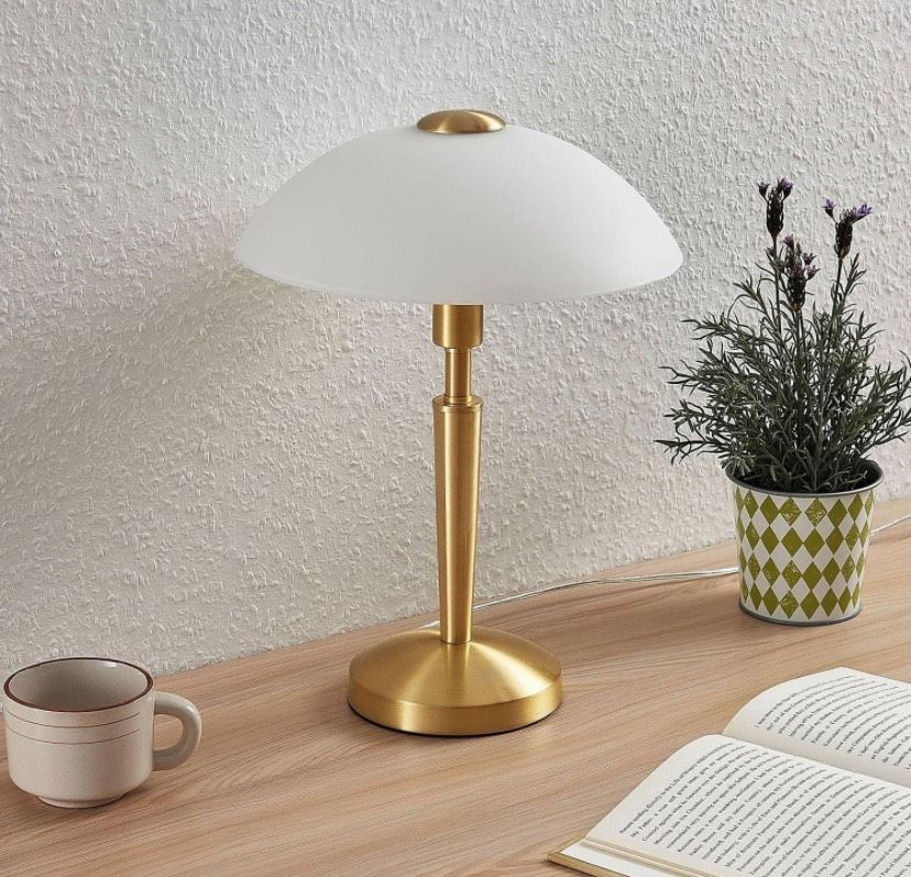 NEU Lindby Tisch Lampe Leuchte Büro Licht Beleuchtung Nacht Gold in Villingen-Schwenningen