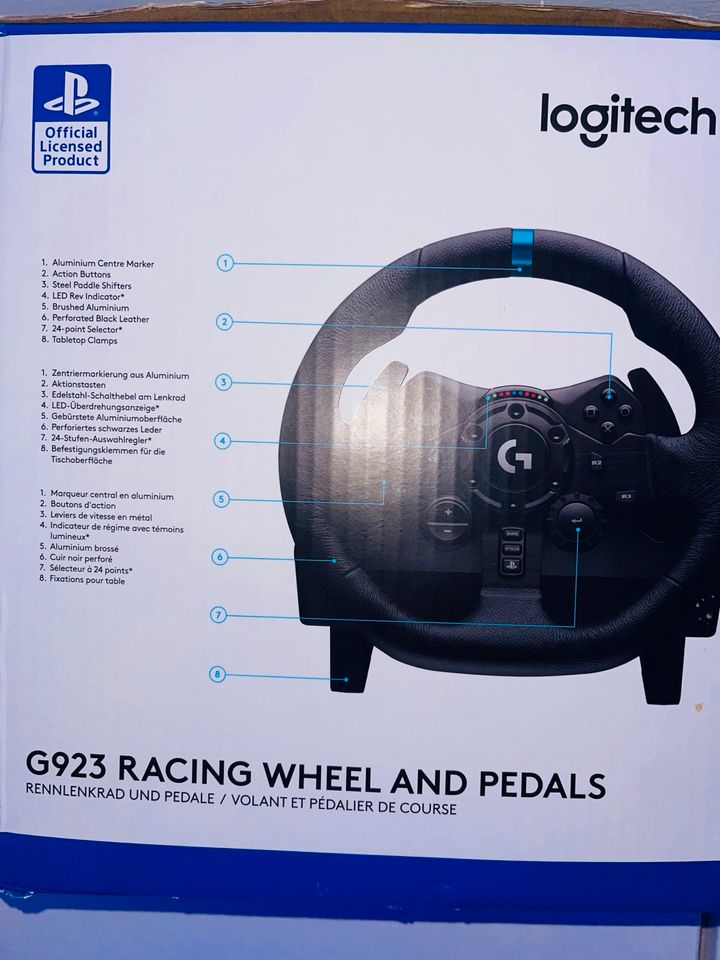Logitech-G923 Racing Lenkrad und Pedale für PS5,PS4 und PC - USB in Kempten
