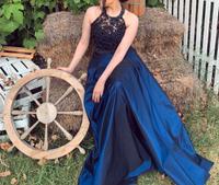 Dunkelblaues Abendkleid mit Steinen Bayern - Illertissen Vorschau