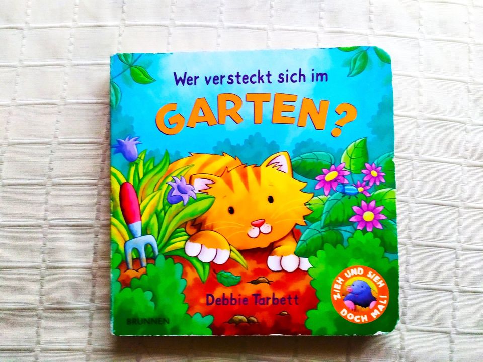 sehr gut erh. Kinderbuch "Wer versteckt sich im Garten?" Brunnen in Dresden