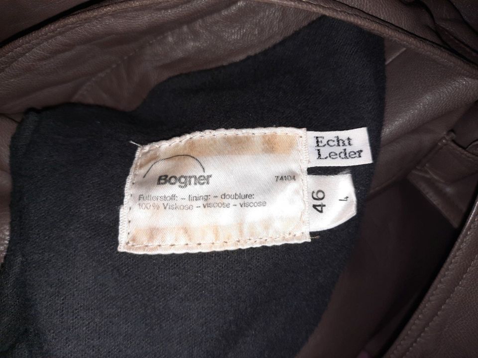 Herren BOGNER Designer Echtledermantel Gr. 46  Echt -Pelzfutter in Villingen-Schwenningen