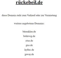 Domain   rückebeil.de   ( rueckebeil.de mit Umlaut ) Leipzig - Schönefeld-Abtnaundorf Vorschau
