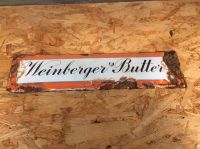 Emaille Schild "Weinberger's Butter" shabby chic antik selten rar Brandenburg - Brieselang Vorschau