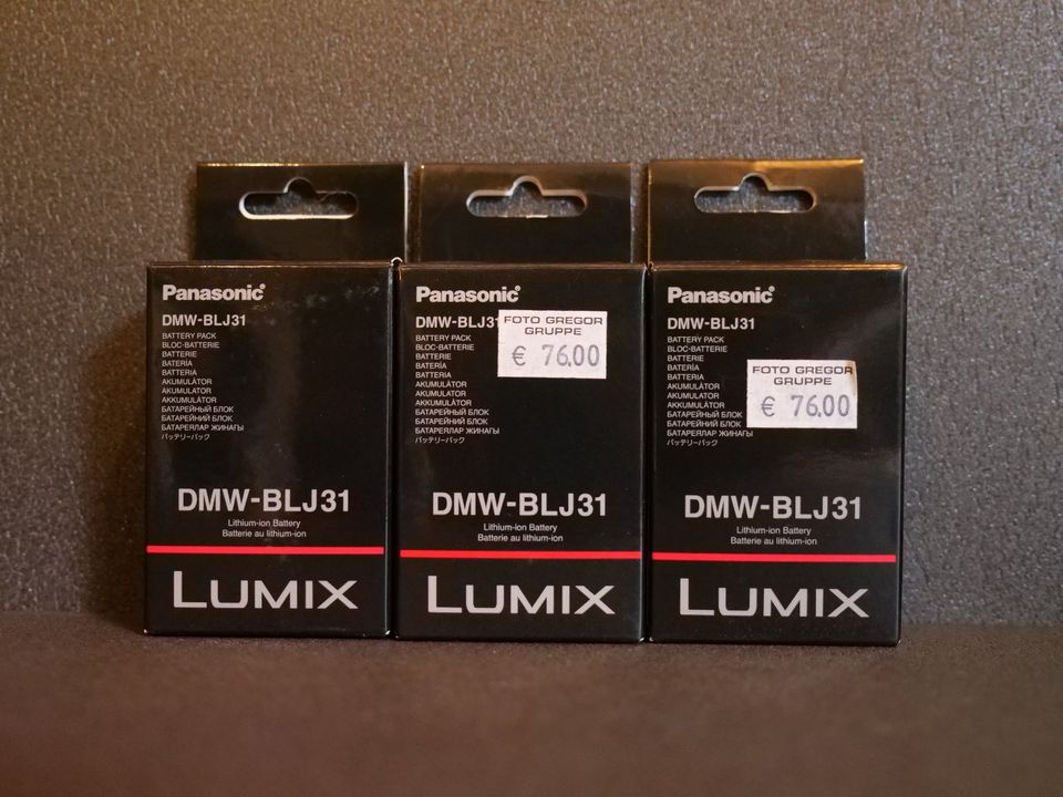 Akkus für die Lumix DC- S1, - S1R und - S1H Panasonic DMW-BLJ31E in Wendlingen am Neckar