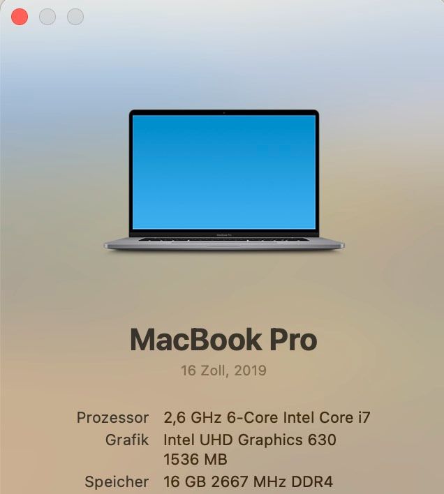 MacBook Pro 16‘‘ 2019 2,6 GHz i7 16GB A2141 in Stuttgart