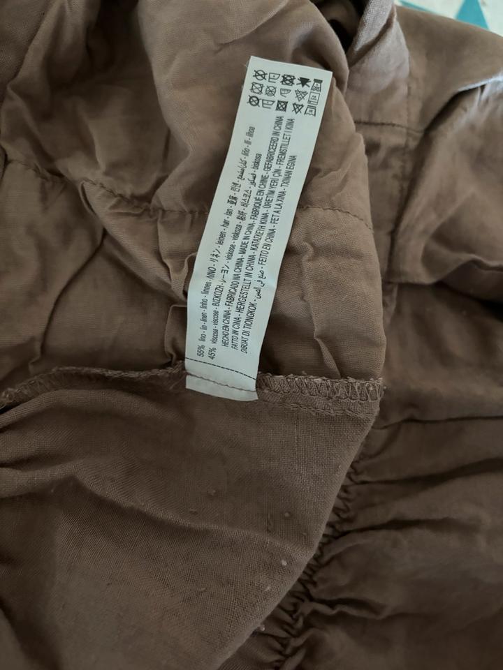 Oysho • tolle luftige lässige Leinen Barrel Hose beige • M in Neu-Isenburg