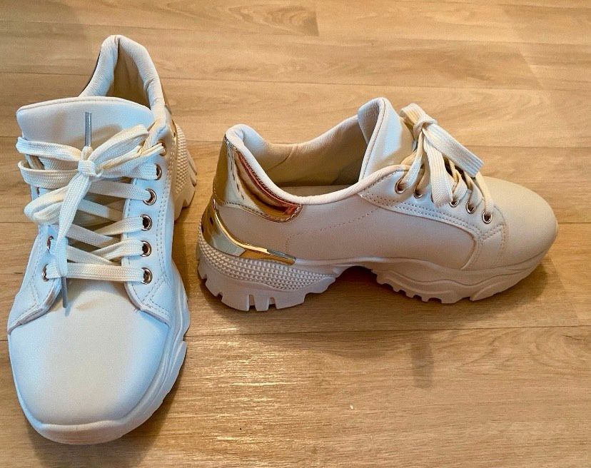 Fashion Blogger Schuhe Turnschuhe Sportschuhe Gold ❤️ in Stralsund