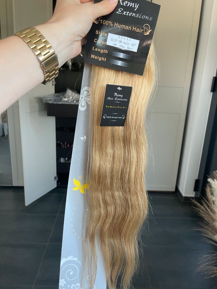 55/60 cm 100 Gr Clip In Extensions Echthaar Remy Haarverlängerung in  Nordrhein-Westfalen - Moers | eBay Kleinanzeigen ist jetzt Kleinanzeigen