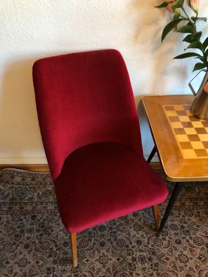 Samt Sessel Stühle midcentury 60er Jahre vintage in Hamburg
