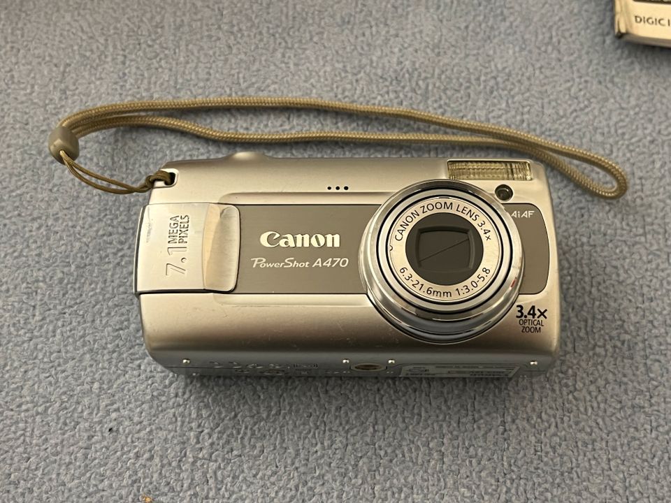 Canon PowerShot A470 Digitalkamera Vintage Kamera OVP silber in Ettenheim