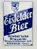 ‼️ EMAILSCHILD Eisfelder Bier Emailleschild um 1930 Saarland - Schiffweiler Vorschau