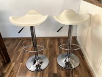 2er-Set Barhocker Verchromtes Metall / Kunstleder Creme 45x40x90 Bayern - Eching (Kr Freising) Vorschau
