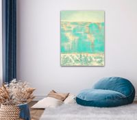 orginal abstraktes Bild Gemälde blau Gold gross 100x80 cm Aachen - Aachen-Haaren Vorschau