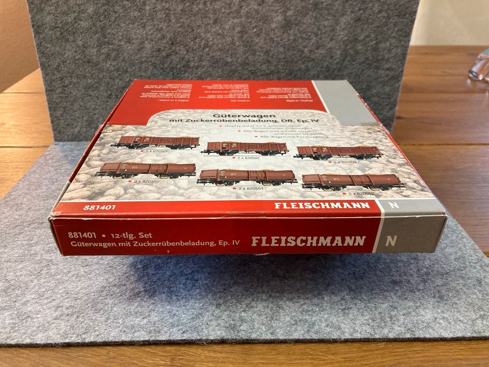 Spur N Fleischmann 881401 Güterwagen Zuckerrübenbeladung in Oyten