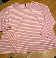 Shein Langarmshirt XL rosa weiss gestreift mit Schlitz Baden-Württemberg - Rheinstetten Vorschau