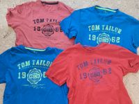 4 x Tom Tailor T Shirt Gr S in blau / rot Mecklenburg-Vorpommern - Stralsund Vorschau