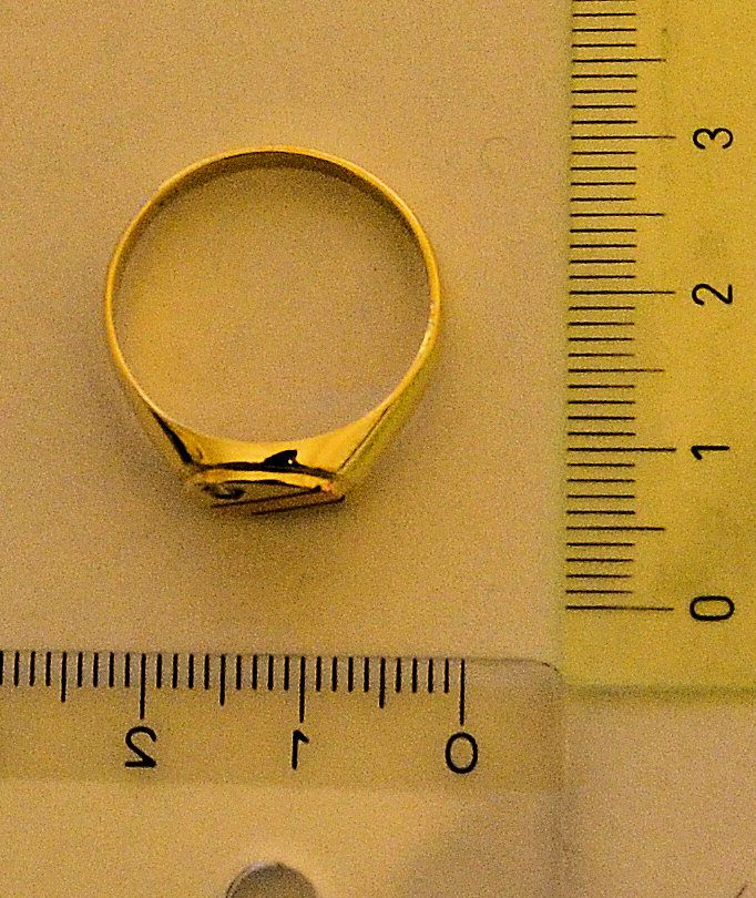 !!! GOLD !!! GOLDRING Ring D 20mm mit kleinem Brilli 585er Gold in Duisburg